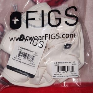 NWT Figs Brand Scrunchie Off White